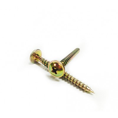 pan head yellow zinc plated with head chipboard screw