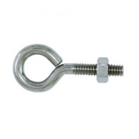 Decorative stainless steel hook and loop fastener eye wood screw